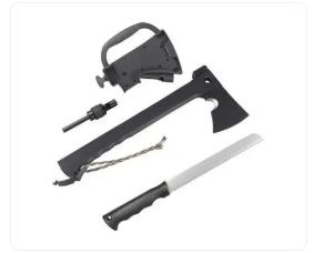 Hacha Camping Cuchillo Pedernal Silbato